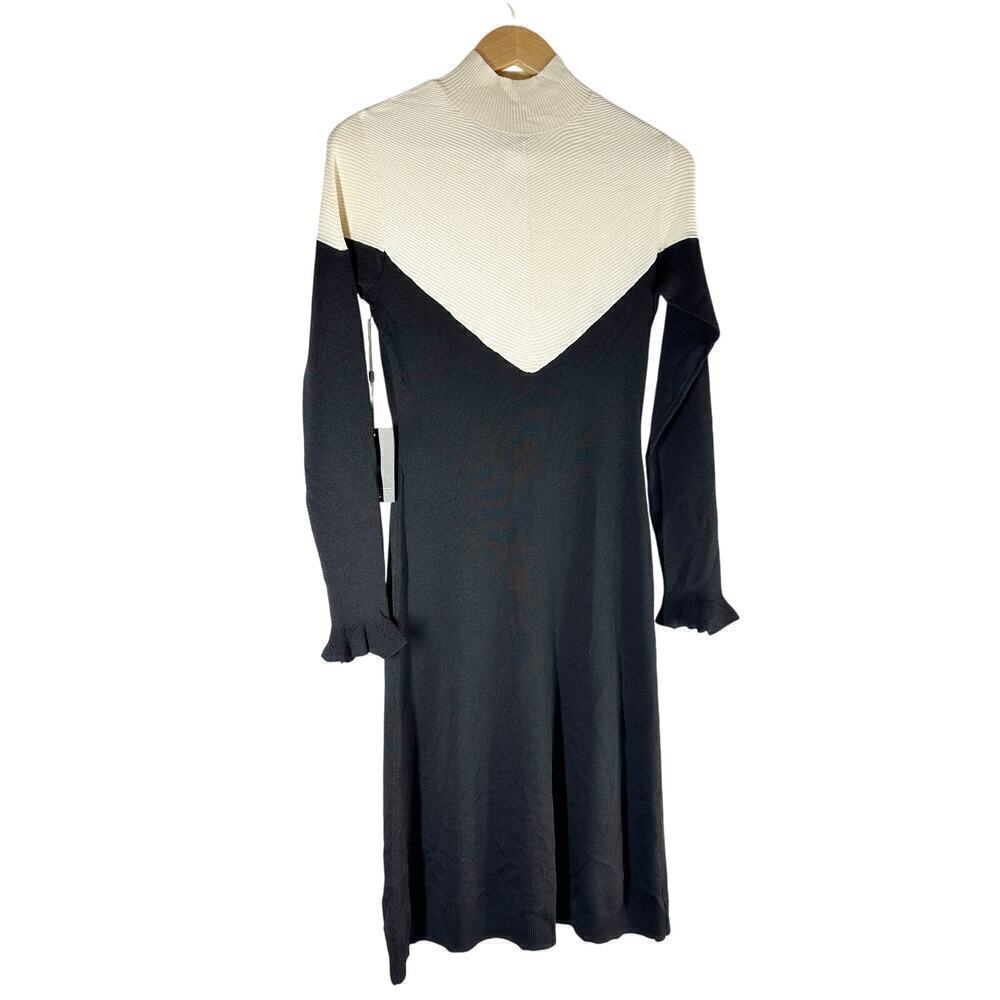 Undra Celeste New York Color Blocked Chevron Knit Sweater Dress Size Small
